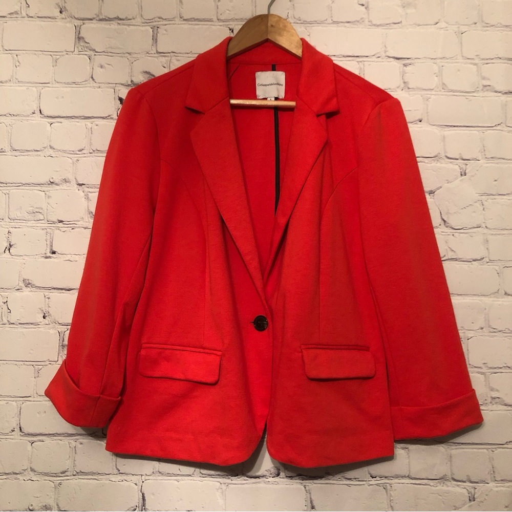Catherine Malandrino Blazer Size Large Red Office Work Career Wear